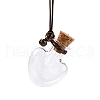 Heart-shaped Glass Cork Bottles Ornament GLAA-D002-11-1