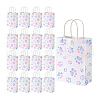 Rectangle with Paw Print Pattern Paper Storage Bags with Handle ABAG-WH0046-39B-8