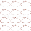 SOFPLATE 12Pcs Rack Plating Adjustable Brass Slider Bracelet Making KK-SP0001-80RG-1