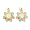 Brass Micro Pave Clear Cubic Zirconia Pendants KK-L213-019G-1
