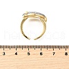 Brass Micro Pave Cubic Zirconia Cuff Rings RJEW-V007-02GP-5