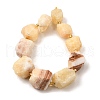 Raw Rough Natural Yellow Jade Beads Strands G-Z087-B22-3