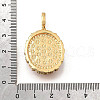 Brass Micro Pave Cubic Zirconia & Enamel Pendants KK-R222-08G-02-3