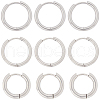 SUNNYCLUE 12 Pairs 3 Styles 202 & 304 Stainless Steel Huggie Hoop Earrings EJEW-SC0001-43-1
