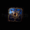 Alloy Enamel Bead Caps FIND-WH0110-825G-01-1