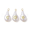 ABS Plastic Imitation Pearl Pendants PALLOY-JF02600-02-1