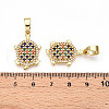 Brass Micro Pave Cubic Zirconia Pendants KK-N257-02G-3