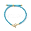 Adjustable Nylon Cord Bracelets BJEW-C096-01G-06-4