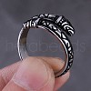 Stainless Steel Word Open Cuff Ring FIND-PW0020-16D-2