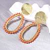 Teardrop Brass Dangle Stud Earrings EJEW-S261-04G-3