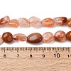 Natural Red Rabbit Fur Rutilated Quartz Beads Strands G-K395-A03-02-5