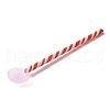 Handmade Glass Stripe Spoons AJEW-A067-02-3
