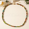 Bohemian Style Dyed Natural Imperial Jasper Cuboid Beaded Necklaces for Women DL2438-3