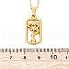 Rectangle with Eye 304 Stainless Steel Pendant Necklaces NJEW-H059-19G-5
