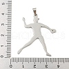 Non-Tarnish 304 Stainless Steel Pendants STAS-Z076-16P-3