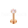 Stainless Steel Clear Cubic Zirconia Threadless Labret Stud WGC142D-26-1