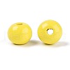 Spray Painted Round Natural Schima Wood Beads WOOD-A018-8mm-04-2