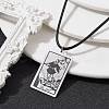 Tarot Card 201 Stainless Steel Pendant Necklaces NJEW-JN04496-01-2