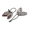 2Pcs Natural Mexican Agate Pendants G-B105-01G-2