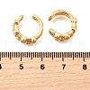 Brass Micro Pave Clear Cubic Zirconia Cuff Earrings EJEW-F370-27G-5