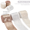 ARRICRAFT 3 Colors Hot Stamping Polyester Frayed Ribbons SRIB-AR0001-20-2