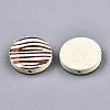 Painted Natural Wood Beads WOOD-T021-50B-08-2