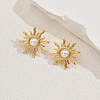 Stainless Steel Flower Stud Earrings WR1793-2