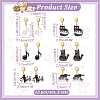 Alloy Enamel Pendant Locking Stitch Markers HJEW-AB00102-2