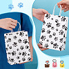 Rectangle with Paw Print Pattern Paper Storage Bags with Handle ABAG-WH0046-38B-3
