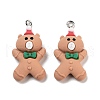 Christmas Theme Opaque Resin Pendants RESI-N039-110-2