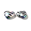 UV Plating Opaque Rainbow Iridescent Acrylic Beads PACR-D069-05-4