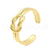 Real 18K Gold Plated 304 Stainless Steel Open Cuff Rings for Women RJEW-B061-01G-08-1