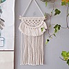 Cotton Cord Macrame Woven Tassel Wall Hanging MAKN-PW0001-015A-1