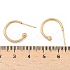 304 Stainless Steel C-shaped Hoop Circle Ball Stud Earrings X-STAS-K204-04G-7