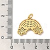 Rack Plating Brass Micro Pave Cubic Zirconia Pendants KK-K377-84G-3