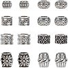 GOMAKERER 96Pcs 8 Style Tibetan Style Alloy European Beads MPDL-GO0001-01-RS-1
