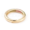 Adjustable Brass Micro Pave Cubic Zirconia Cuff Rings RJEW-L098-007F-G-3