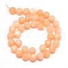 Natural White Jade Bead Strands G-R297-8mm-44-2