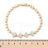 Brass Micro Pave Cubic Zirconia Link Chain Bracelets KK-R217-39G-5