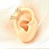 Brass Micro Pave Clear Cubic Zirconia Cuff Earrings EJEW-F370-30G-2