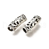 Hollow Tibetan Style Alloy Tube Beads TIBE-L008-33AS-2