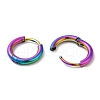 Ion Plating(IP) Titanium Alloy Huggie Hoop Earrings for Women EJEW-A100-01C-RC-2