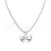Bowknot 925 Sterling Silver Pendant Necklaces for Women NJEW-F338-04S-2
