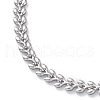 Non-Tarnish 304 Stainless Steel Cobs Chain Necklace for Men Women STAS-B039-09P-2