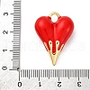 Brass Enamel Pendants KK-Q098-19G-B-3
