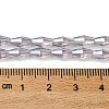 Transparent Electroplate Glass Beads Strands GLAA-K064-05A-PL06-4
