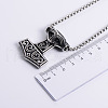 Stainless Steel Hammer Pendant Necklaces for Men VT0598-2