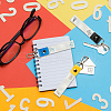 PU Leather & Cotton Name Marker Keychain AJEW-WH0514-034-7