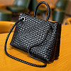PU Imitation Leather Braided Cord OCOR-WH0101-27-7