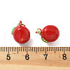 Brass Enamel Pendants KK-R229-07G-08-3